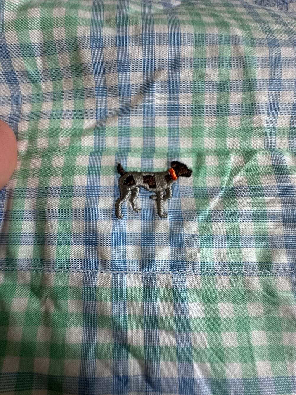 Southern Point Co. Gingham Long Sleeve Shirt Size XL Green Blue Check